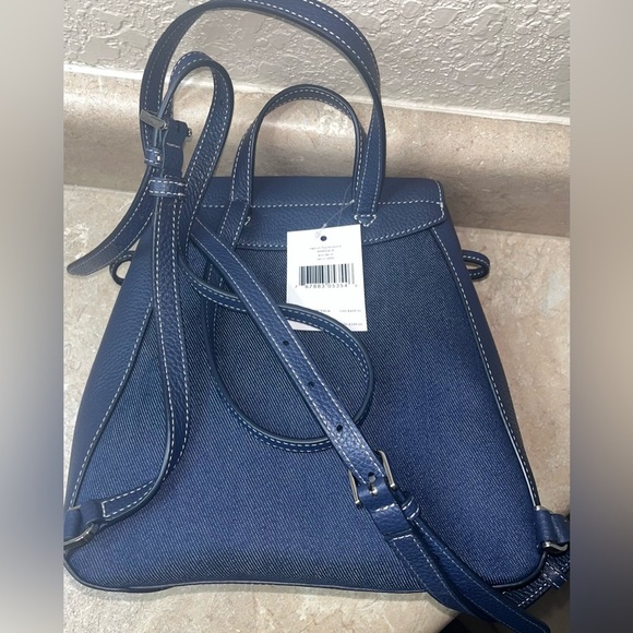 Kate Spade New York Leila Denim Medium Flap Backpack, NWT - Picture 10 of 16